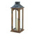 Large Simple Metal Top Wooden Lantern Large Simple Metal Top Wooden Lantern