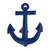 Nautical Blue Anchor Wall Hook - Decorative Coastal Home Decor