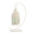 Elegant White Candle Lantern with Stand for Home Decor Elegant White Candle Lantern with Stand for Home Decor