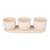 Set of 3 Small Cream Round Ceramic Planters for Indoor Plants Set of 3 Small Cream Round Ceramic Planters for Indoor Plants