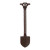 Cast Iron Garden Shovel with Built-In Thermometer - Durable Outdoor Tool