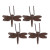 DRAGONFLY CAST IRON POT HANGER SET OF 4