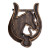Rustic Horseshoe Cast Iron Door Knocker - Durable and Stylish Entryway Decor