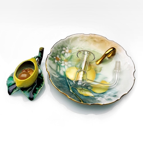 Dabitat™ Silicone Dishware: Vintage Porcelain Lemon Set