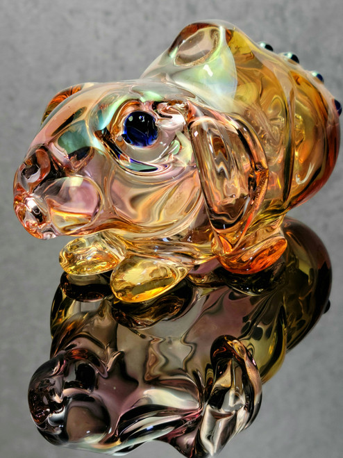 Lyric Glass Gold Fumed Bunny #1, 10F45