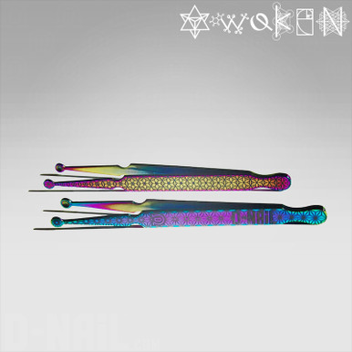 Awaken Design 'Bloom' Rainbow Titanium Sphere Tongs