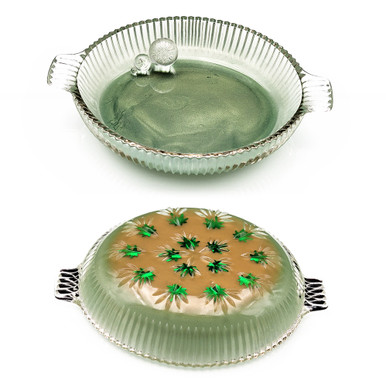 Dabitat™ Silicone Dishware: Celebrate 420 Leaf Inlay Dish DHAB-420-LEAFINLAY
