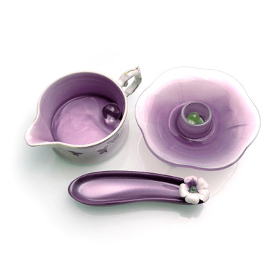 Dabitat™ Silicone Dishware: Violet Purple Blossom