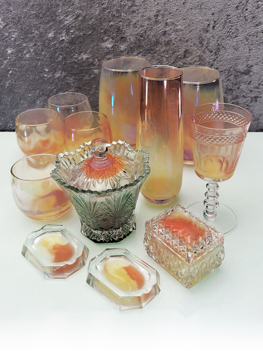 Dabitat™ Silicone Dishware: Gold Fume Mimics