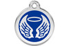 Angel Wings Stainless Steel Enamel ID Tag