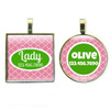 Garden Trellis Silver Pet ID Tags