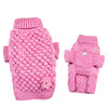 Pink Bobble Stitch Turtleneck Dog Sweater