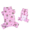 Adorable Pink Teddy Bear Love Flannel Pajamas