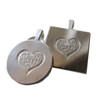 Coral Silver Pet ID Tags