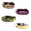 Engraved Buckle Velvet Personalized Dog Collars