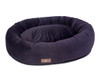 Plush Velour Donut Dog Bed