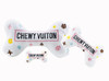 White Chewy Vuiton Bone Toy
