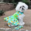 Pineapple Luau Dog Harness Dress with Matching Leash