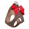 Susan Lanci Chocolate Glen Houndstooth Nouveau Bow Step In Harness