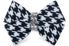 Susan Lanci Black & White Houndstooth Nouveau Bow Hair Bow