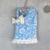 Louisdog Floral One-Shoulder Ribbon Tee