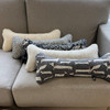 Bowsers Diamond Cotton Linen Blend Bumper Bone Pillow