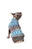 Light Blue Fairisle Wool Dog Sweater