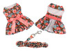 Blooming Blue and Peach Floral Dog Dress