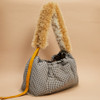 Louisdog Heritage Check Fur Sling Bag