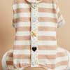 Louisdog Button Stripe Pants/Nude