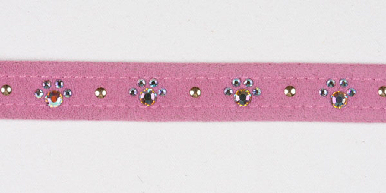 Susan Lanci Crystal Paw Ultrasuede Collars