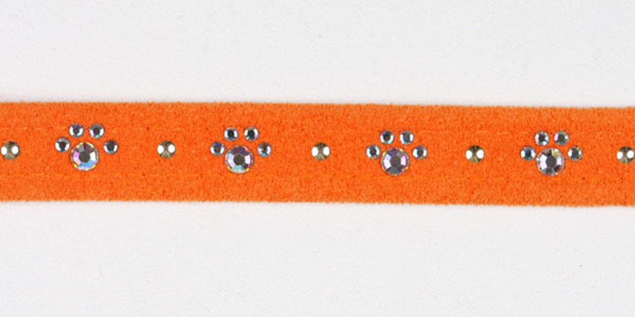 Susan Lanci Crystal Paw Ultrasuede Collars