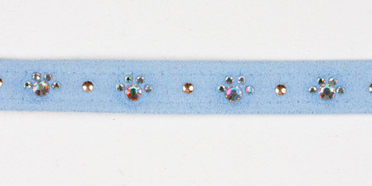 Susan Lanci Crystal Paw Ultrasuede Collars