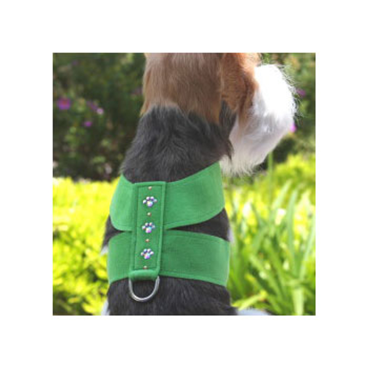 Susan Lanci Crystal Paw Ultrasuede Harnesses