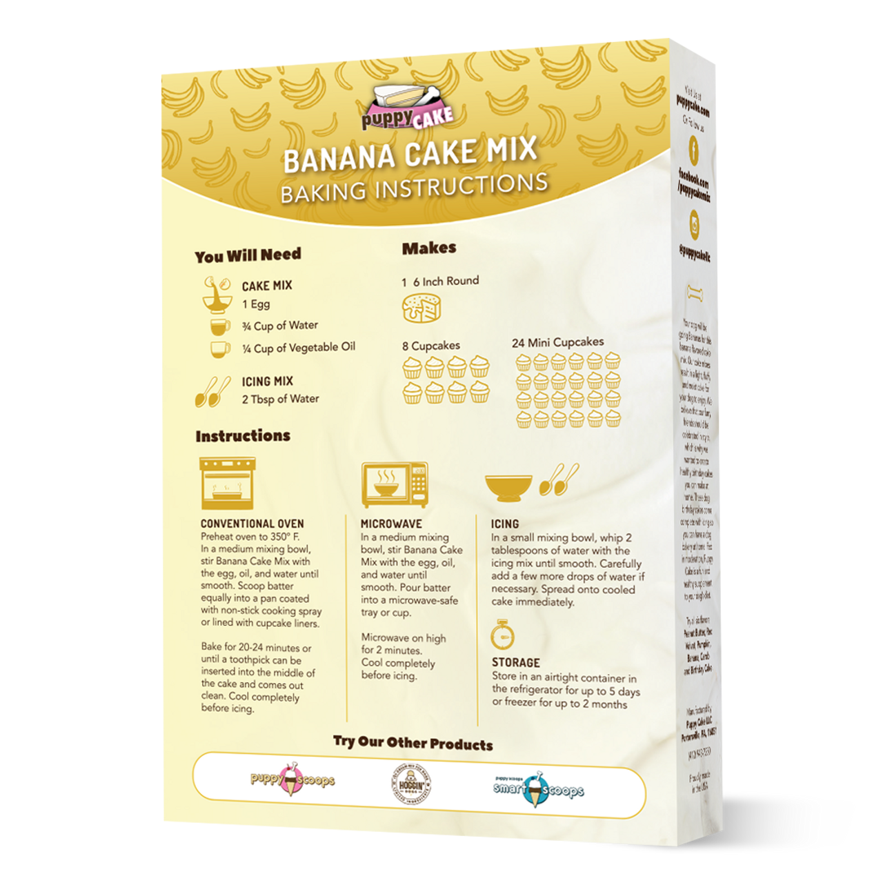 Puppy Cake Organic Banana Cake Mix & Frosting