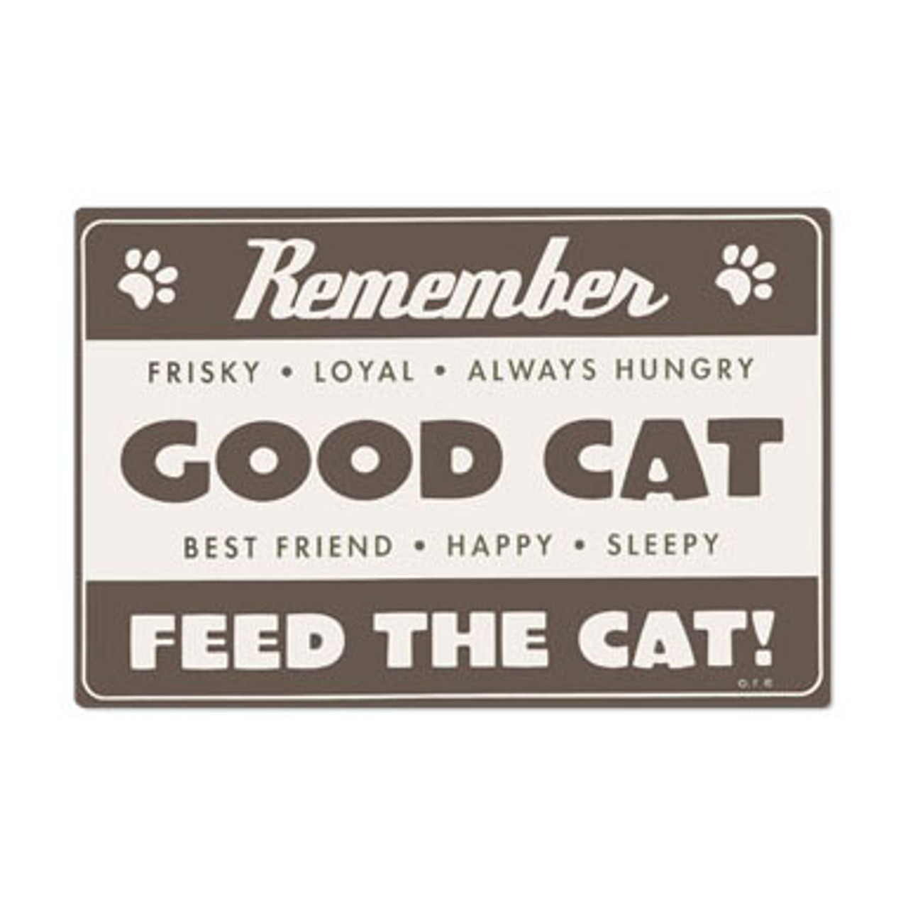 Remember to Feed the Cat Foam Rubber Placemat