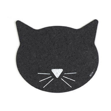 Recycled Rubber Cat Face Placemat