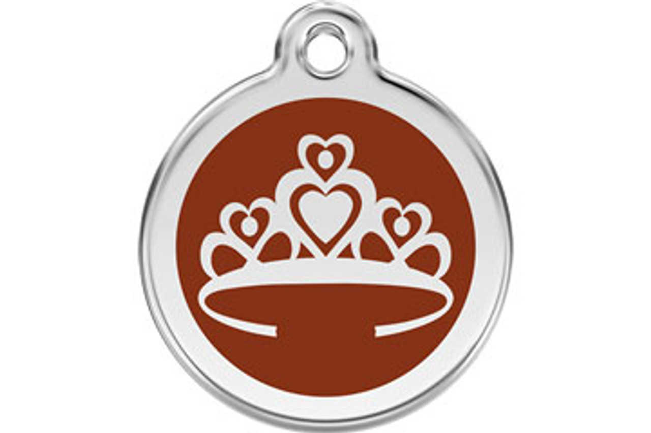 Crown Stainless Steel Enamel ID Tag