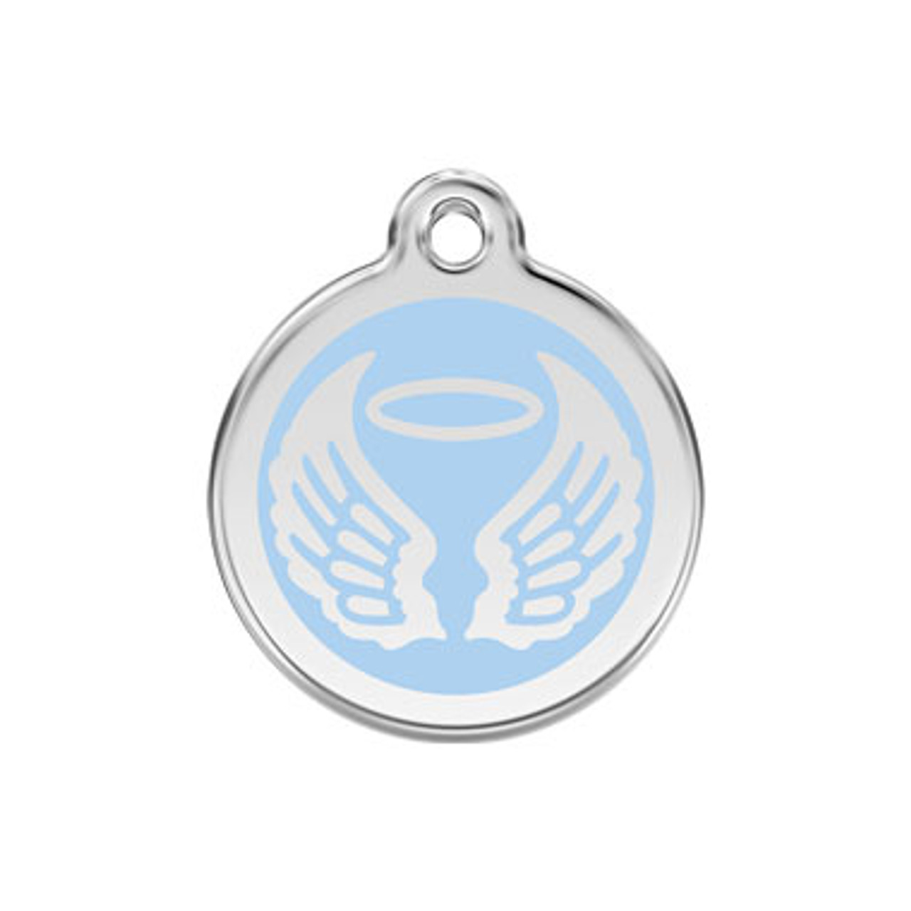 Angel Wings Stainless Steel Enamel ID Tag