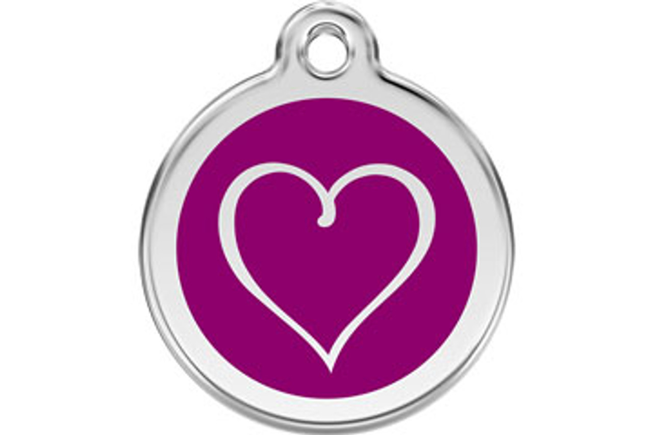 Tribal Heart Stainless Steel Enamel ID Tag