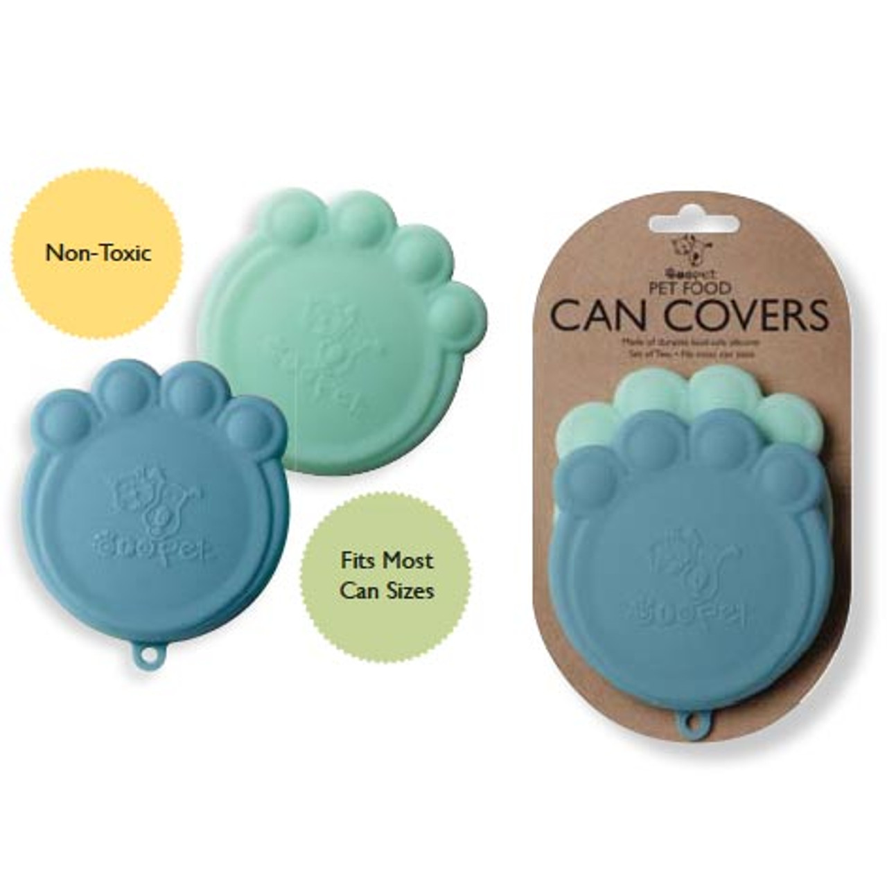 Paw Can Cover Set Light Blue & Blue