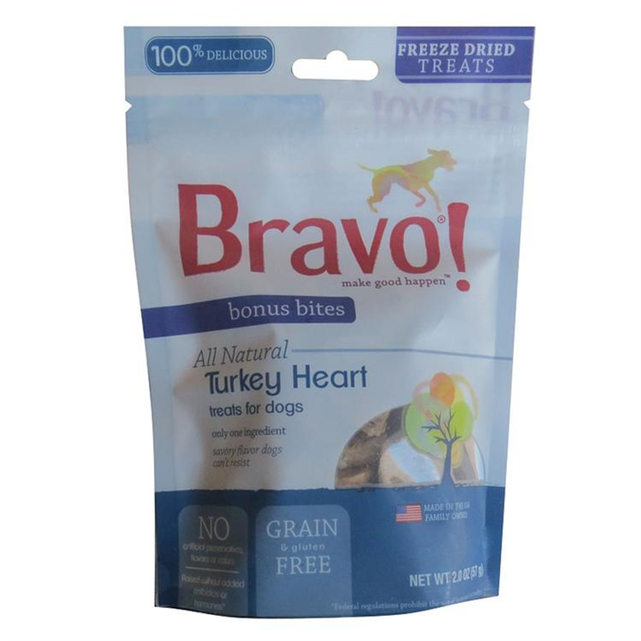 Bravo Bonus Bites Freeze Dried Turkey Hearts Treats