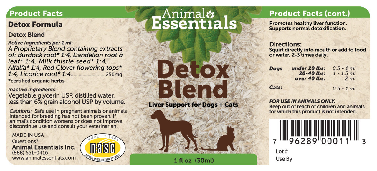 Animal Essentials Tincture - Detox Blend