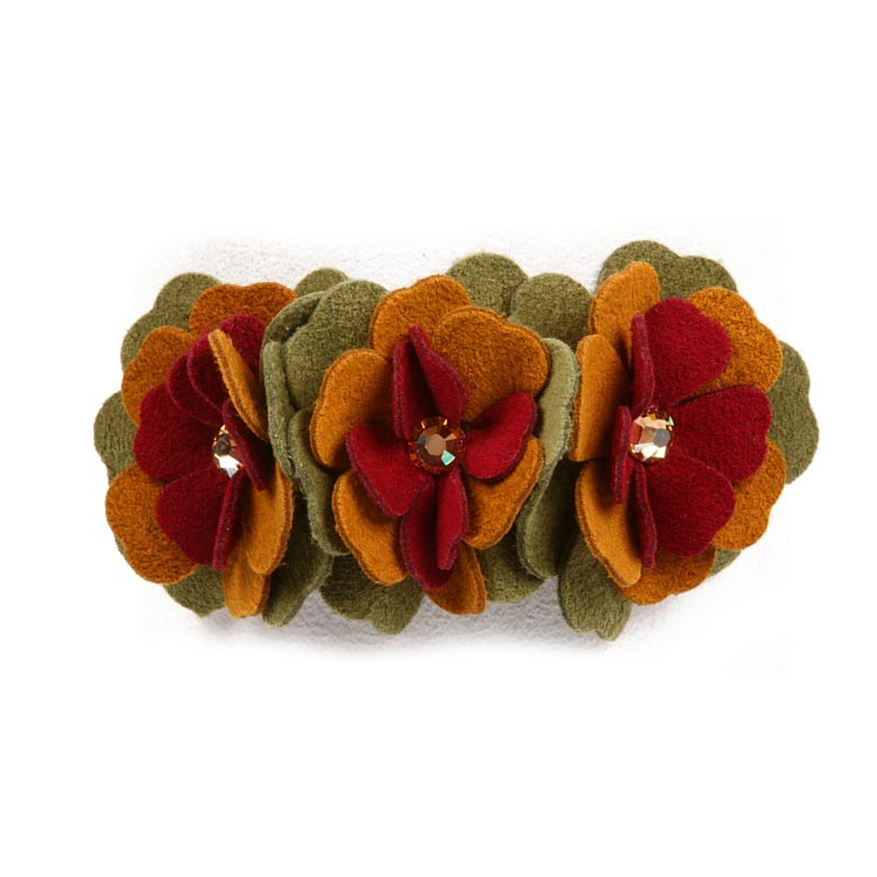 Susan Lanci Autumn Flowers Dog Collar