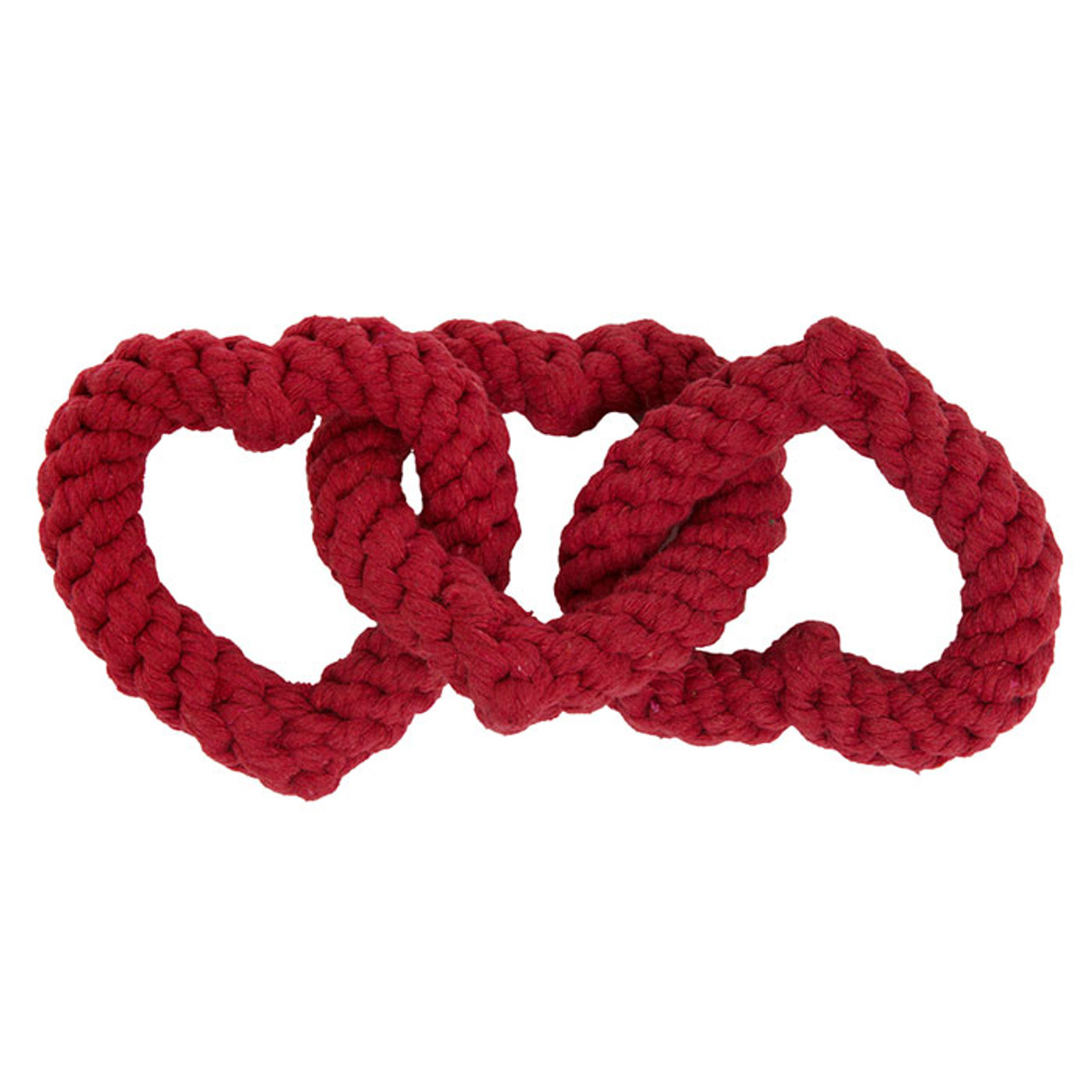 Chain of Hearts Rope Dog Toy