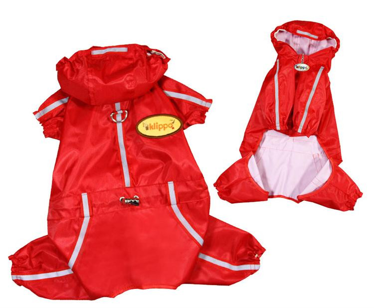Reflective Pet Raincoat Bodysuit with 