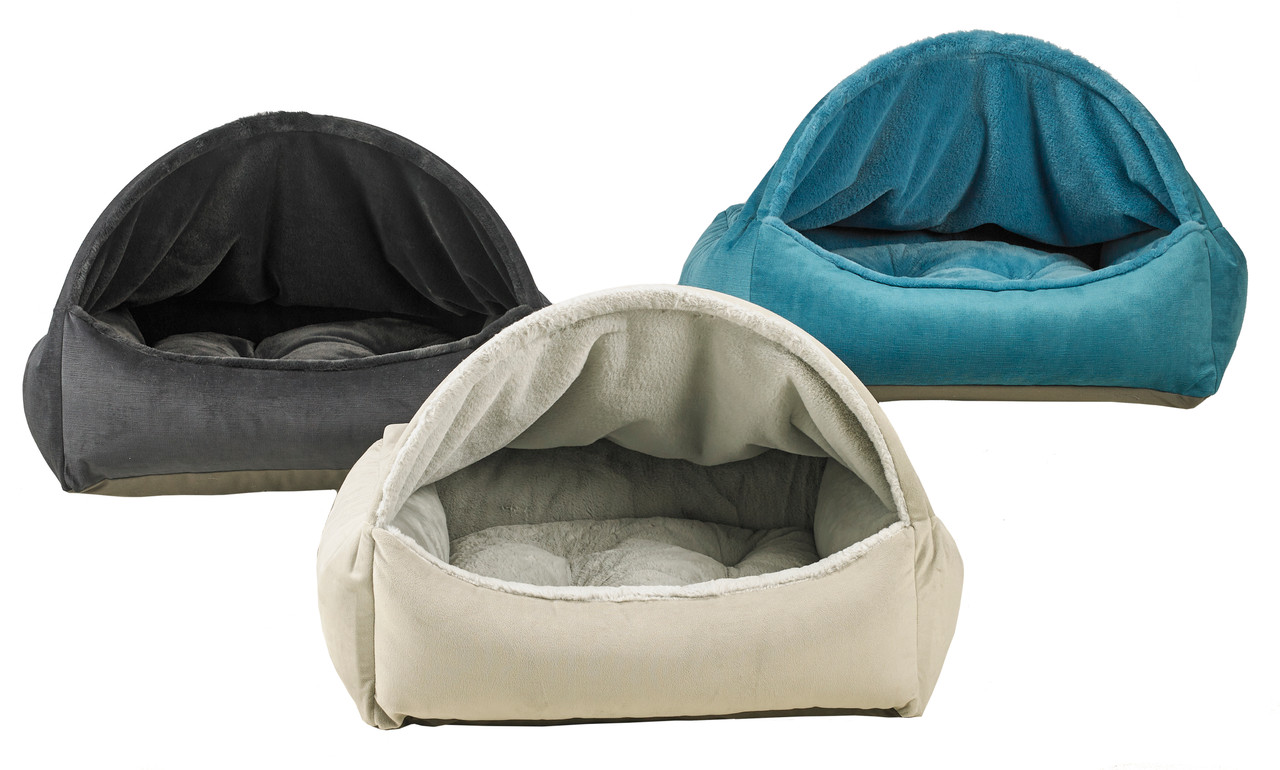 Bowsers Diamond Faux Fur Canopy Dog Bed