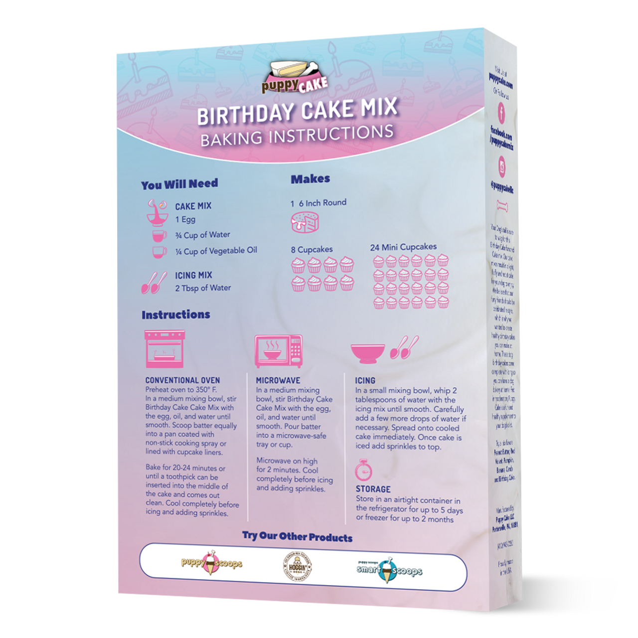 Puppy Cake Organic Birthday Cake Mix