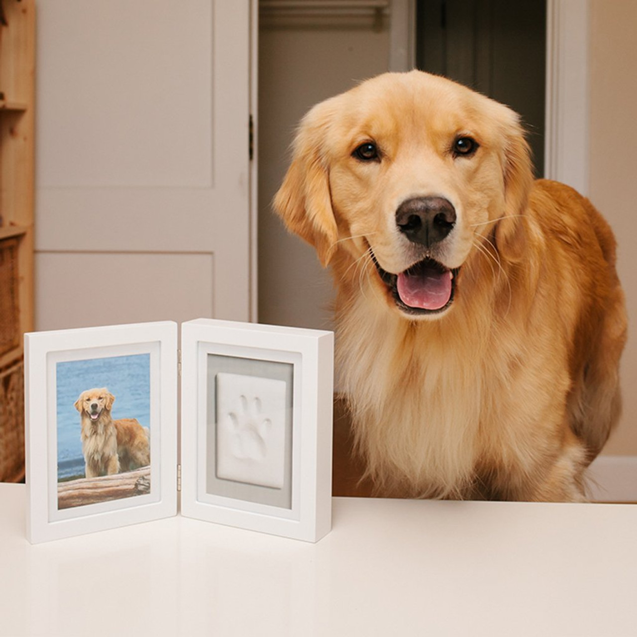  Pearhead Dog or Cat Pawprint Tabletop Photo Frame With