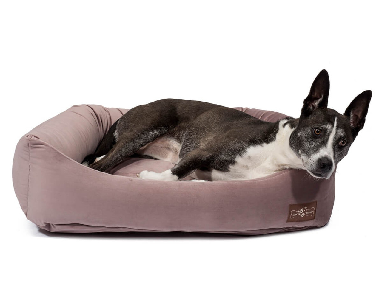 Plush Velour Napper Dog Bed